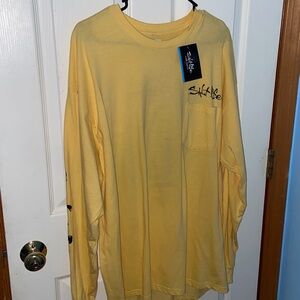 Salt Life Long Sleeve Tee Yellow Surf Shirt